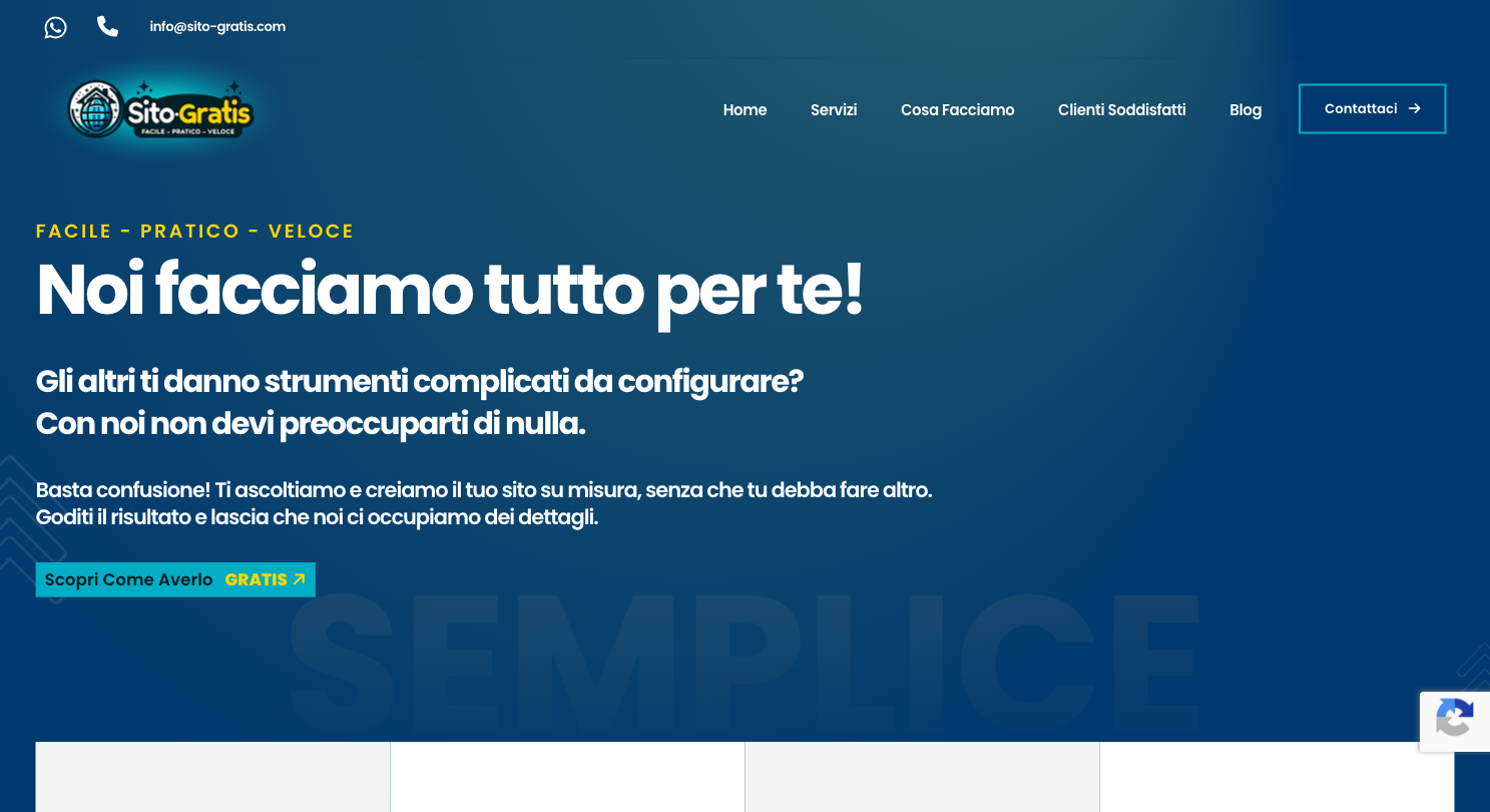 Sito-gratis.com — piattaforma SaaS
